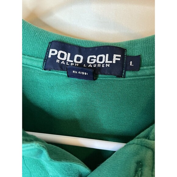 Polo Golf Ralph Lauren Men’s Large Green Short Sleeve Polo Shirt 100% Cotton - Picture 4 of 7